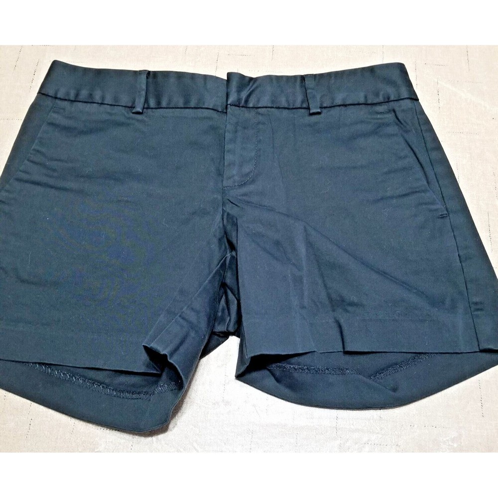 Banana Republic Women Chino Shorts Black Size 0 Cotton Casual Flat Front Stretch